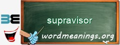 WordMeaning blackboard for supravisor